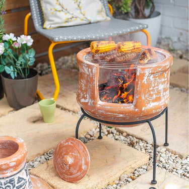 La Hacienda Terrassenofen Patron + BBQ-Grillrost (H 75 x 36 cm)