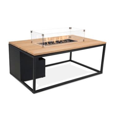 Cosi Fires - Feuertisch Cosiloft schwarz / Teak (120 cm)