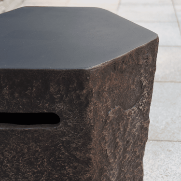 Elementi - Gasflaschenabdeckung Basalt Naturstein-Optik