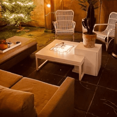 Enjoyfires - Feuertisch Ambiance weiß-weiß
