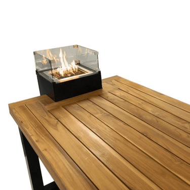 Enjoyfires - Feuertisch Teakholz 260 cm