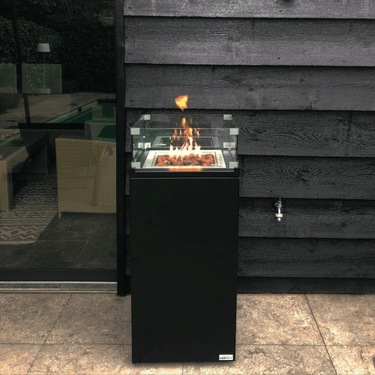 Enjoyfires - Feuersäule quadratisch mit Rollen