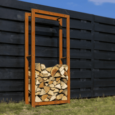 Esschert Design - Kaminholzregal rostfarben L - 2 Stück