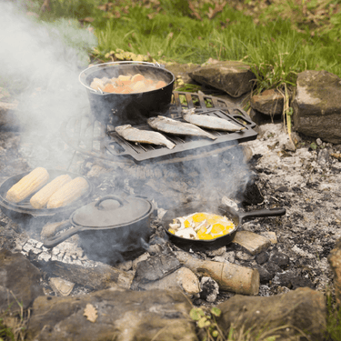 5-teiliges Lagerfeuer-Kochset - Dutch Oven - Esschert Design