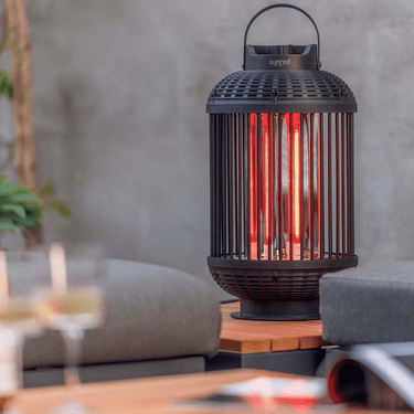 Sunred – Heizstrahler Indox Dark Tisch Schwarz 1200 Watt
