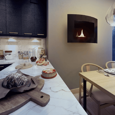 Wall 180 Stahl Schwarz - Tenderflame