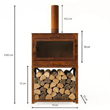 VIK - LUX Cosy Gartenkamin Rost (für den Tisch)