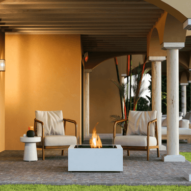 EcoSmart Fire - Base 30 Teak-Feuertisch