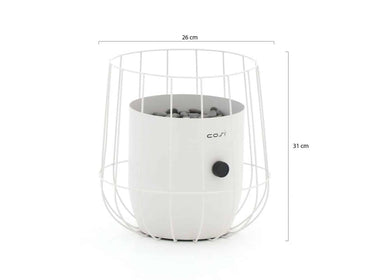 Cosi Fires - Cosiscoop Basket Gaslaterne weiß