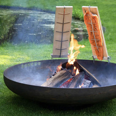 BonFeu - Broiling Board mit Halterung (Fisch-Räucherbrett)