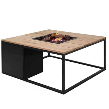 Cosi Fires - Feuertisch Cosiloft black / Teak