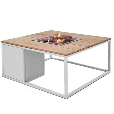 Cosi Fires - Feuertisch Cosiloft weiß / Teak