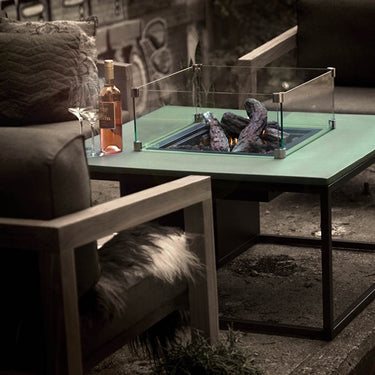 Cosi Fires - Feuertisch Cosiloft black / Teak