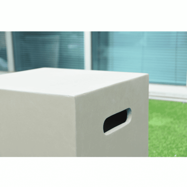 Elementi - Kleine Gasflaschenabdeckung Betonoptik quadratisch grau