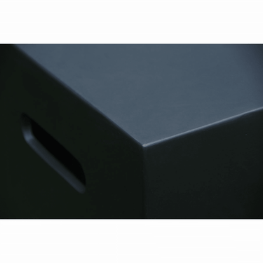 Elementi - Kleine Gasflaschenabdeckung Betonoptik quadratisch schwarz