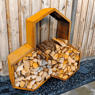 Ruigg - Holzlager Dreieck Cortenstahl medium