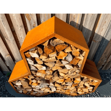 Ruigg - Holzlager Dreieck Cortenstahl medium