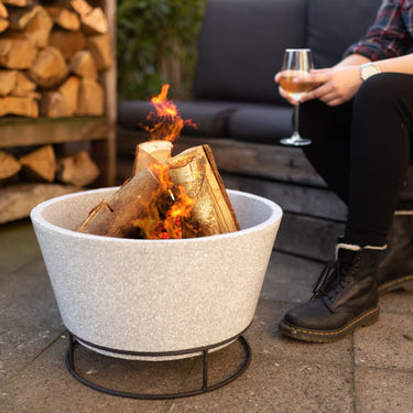 Esschert Design - Feuerschale Keramik Betonoptik