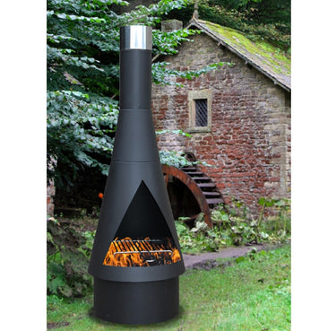 GardenmaxX - Denver Gartenkamin 160 Schwarz