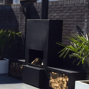 GardenmaxX - Gartenkamin Pinacate Schwarz