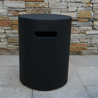 Elementi - Kleine Gasflaschenabdeckung Betonoptik schwarz