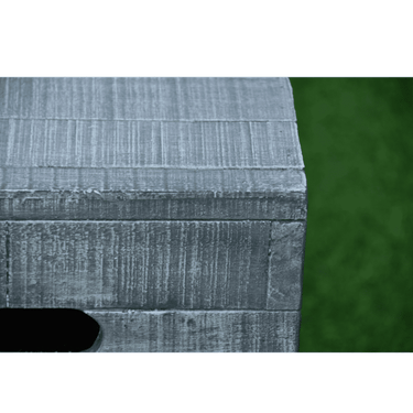 Elementi - Kleine Gasflaschenabdeckung in Holzoptik, quadratisch, grau