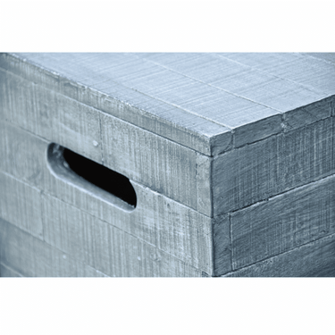 Elementi - Kleine Gasflaschenabdeckung in Holzoptik, quadratisch, grau