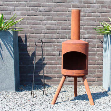 Gartenkamin Topfofen Klein rostfarben - Haus & Garten