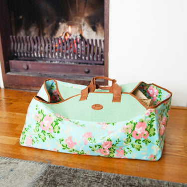 Esschert Design - Kaminholzkorb mit Rosenmuster