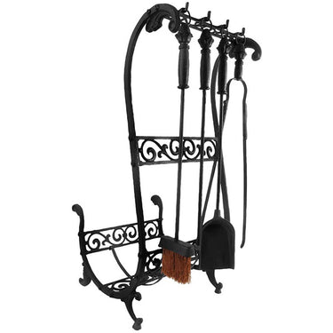 Esschert Design - Gartenkamin-Set mit Holzscheithalter