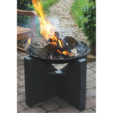 Esschert Design - Feuerschale auf Granitfuß
