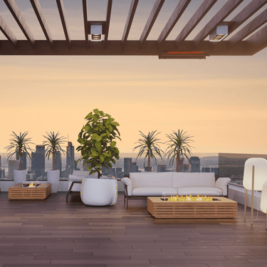 EcoSmart Fire - Wharf 65 Teak-Feuertisch
